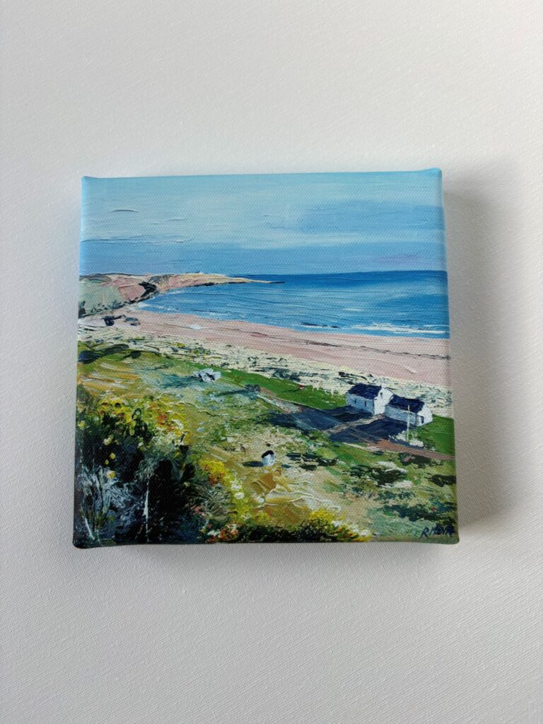 6x6 St Cyrus Scottish coastal canvas print